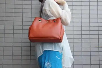 가죽 토트백 숄더 벽돌색 튼튼한 천연 가죽 핸드메이드 723