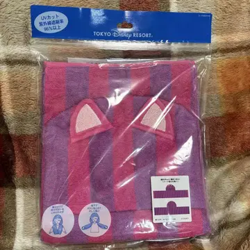 도쿄 디즈니 리조트 앨리스 치샤 고양이 후드 부착 타월 치샤네코