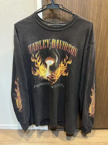 00's HARLEY-DAVIDSON 롱T 파이어 패턴