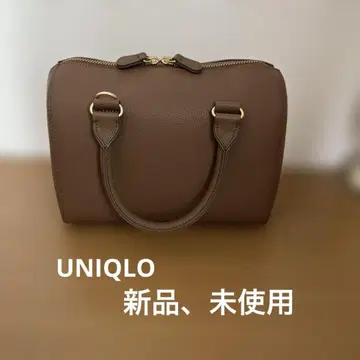 [미사용 새상품] UNIQLO 레더 터치 2WAY 브라운 보스턴 백