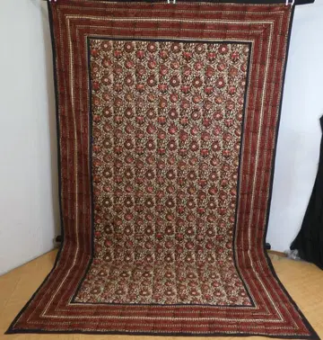 목화 현대 인도 사라사 천연 염료 목판 사라사 240cm x 145cm