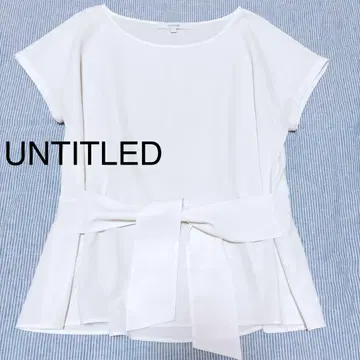 UNTITLED 언타이틀 워셔블 블라우스 벨트 포함 화이트 화이트 M