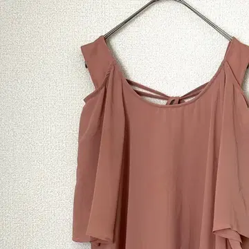 무릎 기장 원피스 플레어 크루넥 슬리브리스 백리본 안감 포함