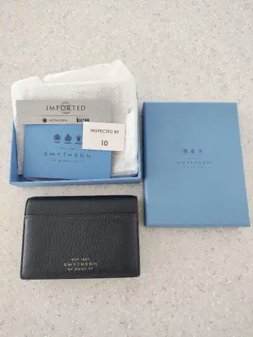 SMYTHSON 네이비 명함지갑