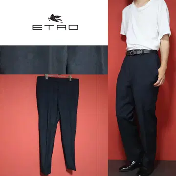 ETRO 에트로 이탈리아제 페이즐리 무늬 더블 슬랙스 팬츠