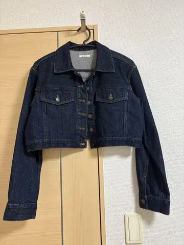 다크 데님 크롭 자켓