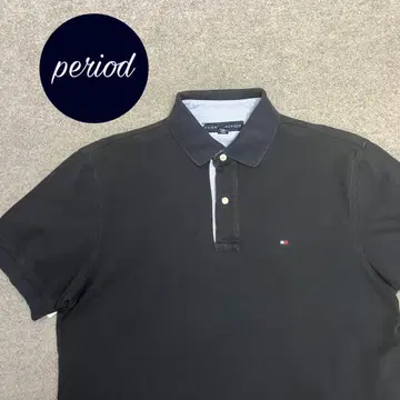 P2111 TOMMYHILFIGER 무지 로고 반팔 피케 셔츠 아메카지