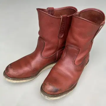 RED WING 가죽 페코스 부츠 빨간색