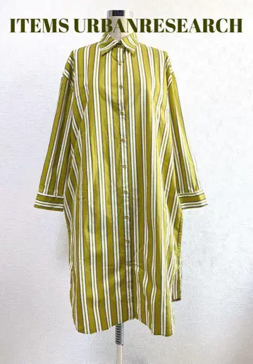 ITEMS URBANRESEARCH 스트라이프 셔츠 원피스 긴팔