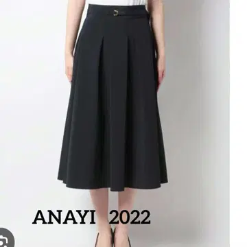 2022 모델 ANAYI 아나이 그로그랭 턱 스커트 블랙 38