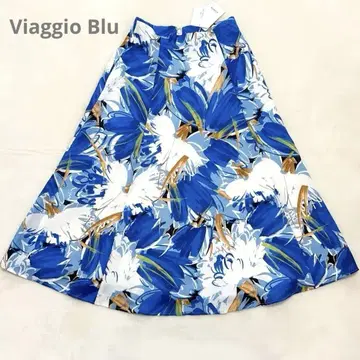 비아지오 블루 Viaggio Blu 플라워 자카드 스커트 보타니컬