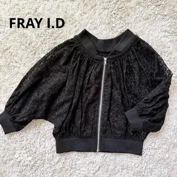 FRAY I.D 프레이 아이디 시어 블루종 꽃무늬 레이스