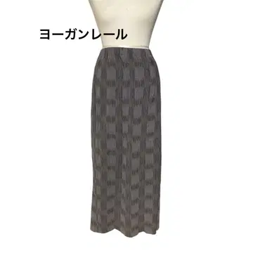 요건 레일 롱 스커트 면 린넨