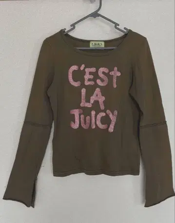 쥬시 꾸뛰르 JUICY COUTURE 긴팔 티셔츠 플레어 슬리브