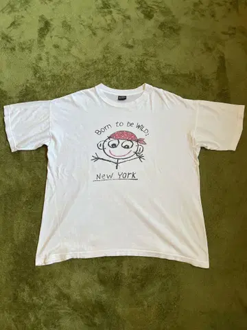 SUN WEAR 프린트 티셔츠 화이트 XL 00s~