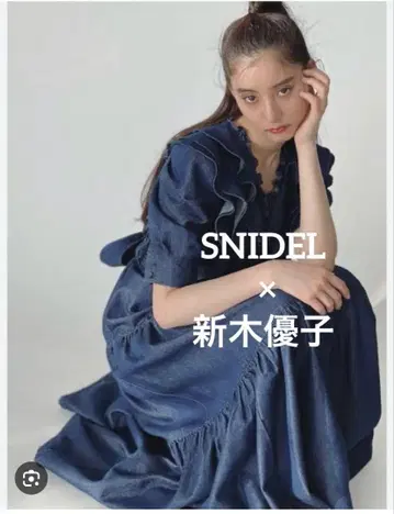 SNIDEL 스나이델 프릴 데님 원피스 신키 유코 원피스 데님