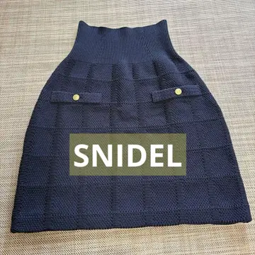 스나이델 니트 미니 스커트 네이비 SNIDEL 여성용 F