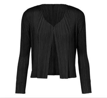 플리츠 가디건 BASICS 블랙 사이즈 3