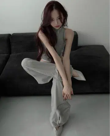 더 레드 스레드 S 포켓 팬츠 롱 그레이