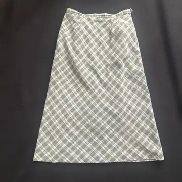 National Basic 그레이 체크 무늬 롱 스커트 L