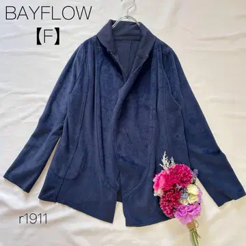 베이플로우 인조 모피 자켓 겉옷 숄카라 네이비 [F]