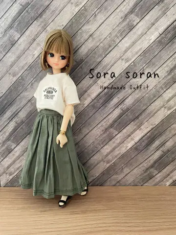 (1착 한정) soran T셔츠와 스커트 세트 리카짱 퓨어니모
