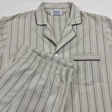 70s Diplomat 스트라이프 파자마 셔츠 셋업