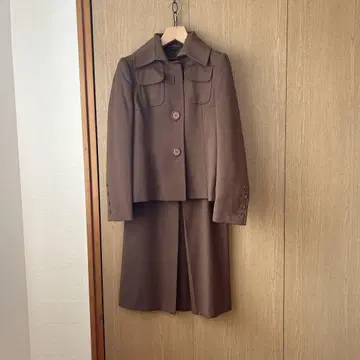 Costume National 브라운 셋업 자켓 스커트