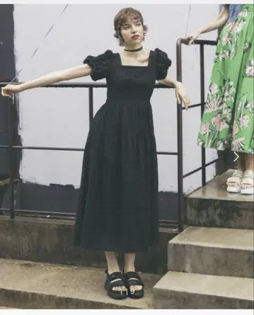 레이디 아젤 오리지널 코튼 레이스 맥시 원피스