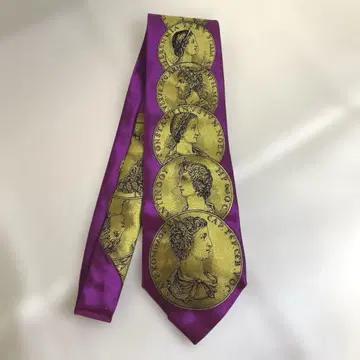 FORNASETTI 포르나세티 코인 모티브 실크 넥타이