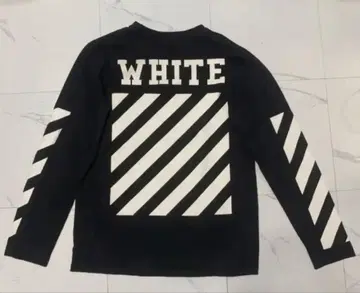 WHITE 스트라이프 롱 슬리브 티셔츠