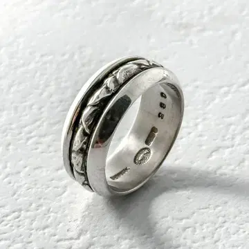 GEORG JENSEN 반지 28D 와이드 실버 925 21호