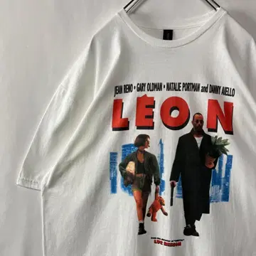레온 LEON 무비 티셔츠 마틸다 화이트 XL 사이즈 구제 의류 영화