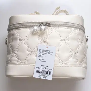Maison de FLEUR 리본 퀼팅 큐브 숄더백
