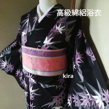 고급 면 명주 유카타