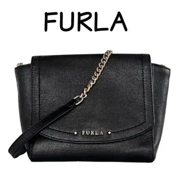 FURLA 훌라 숄더백 뉴 데이지 체인 가죽 블랙