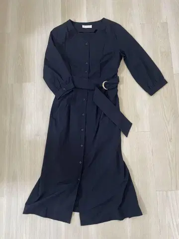 anysis 노카라 셔츠 원피스