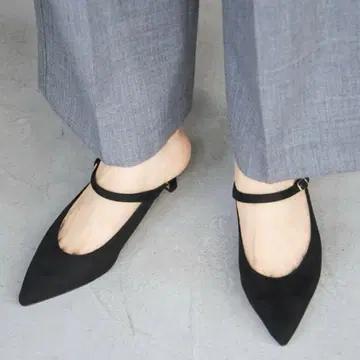 LE TALON 4.5cm 스트랩 뮬 블랙 (S)