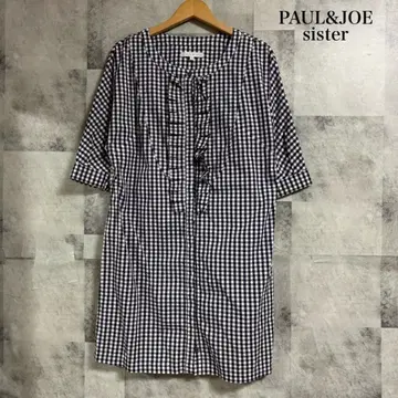 Paul&Joe sister 깅엄 체크 프릴 원피스 M367