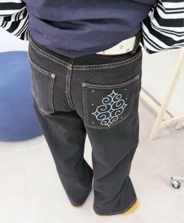 스트릿 남성용 한국 스트릿 배기 팬츠 블랙 블랙
