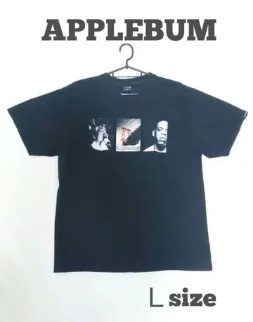 APPLEBUM Biggie Jay-Z 포토 프린트 티셔츠 L 블랙