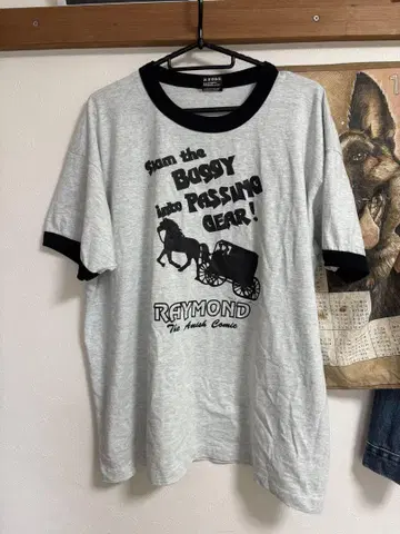 링거 T 구제 의류 made in USA