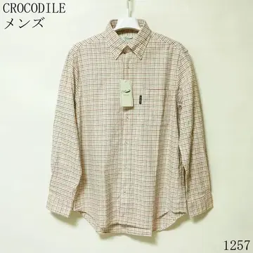 CROCODILE 크로커다일 남성용 체크 무늬 셔츠 새상품 M 사이즈