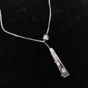 스와로브스키 목걸이 큐빅 블랙 실버 SWAROVSKI