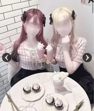 깅엄 체크 탑 핑크 HONEY MEW 허니 뮤우