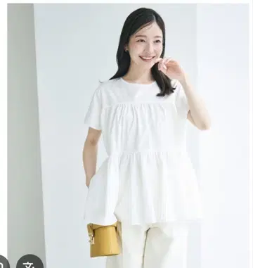 BASEMENT online 반팔 티어드 블라우스