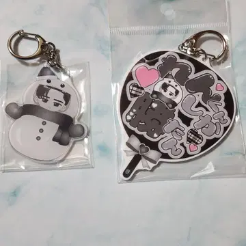 SnowMan 메구로 렌 눈사람 키링 세트