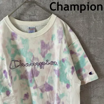 Champion 리버스 위브 타이다이 프린트 티셔츠 남성용 M 사이즈