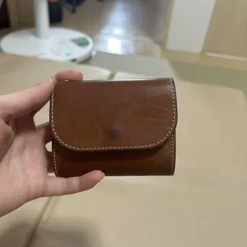 코토카루 브라운 가죽 접이식 지갑