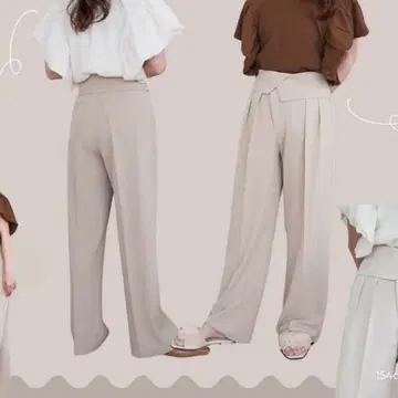 marika 시마무라 콜라보 허리 플랩 팬츠 진한 주황 S 사이즈